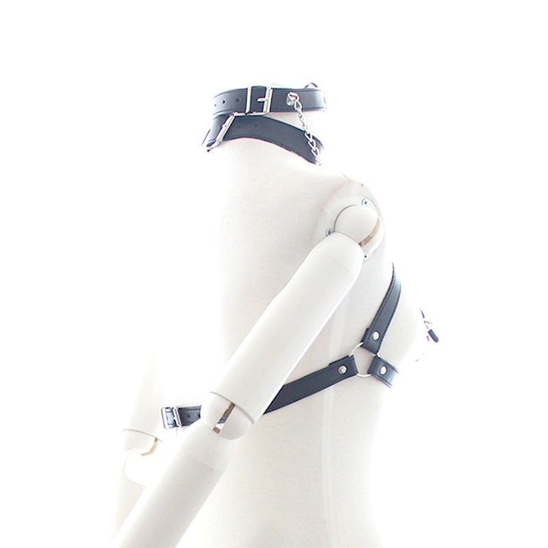 Leather Bondage Set – Gag & Nipple Clamp for Couples