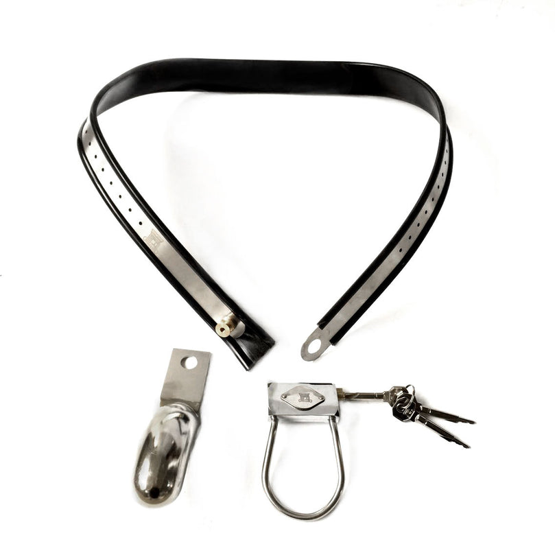 Lockable Male Chastity Belt – Steel BDSM Control Gear