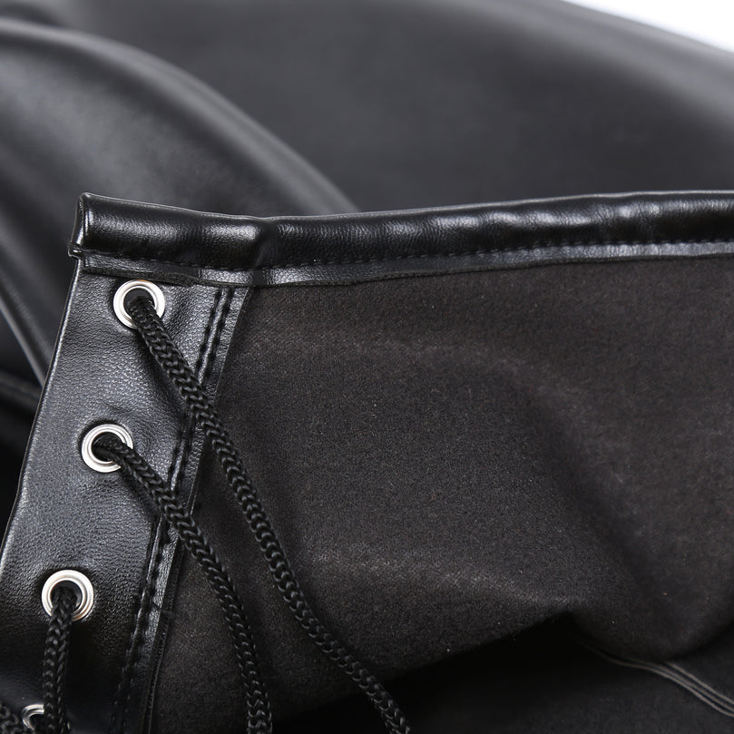 Self Bondage Hood – Zipper Leather Mask