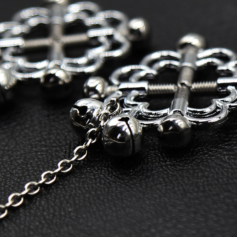 Iron Chain Nipple Clamps – BDSM Bondage Play Accessory
