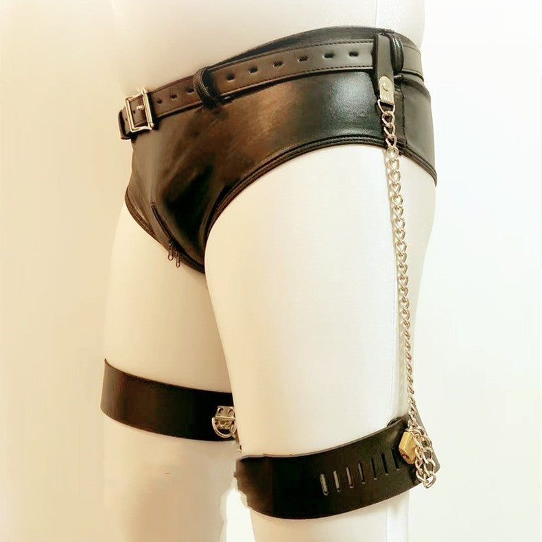 Anal Plug Leather Pants for Self Bondage – Le Château
