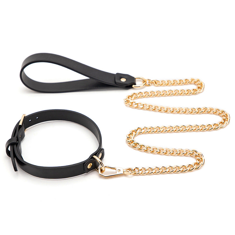 Leather Bondage Collar | BDSM Leash for Roleplay Fun
