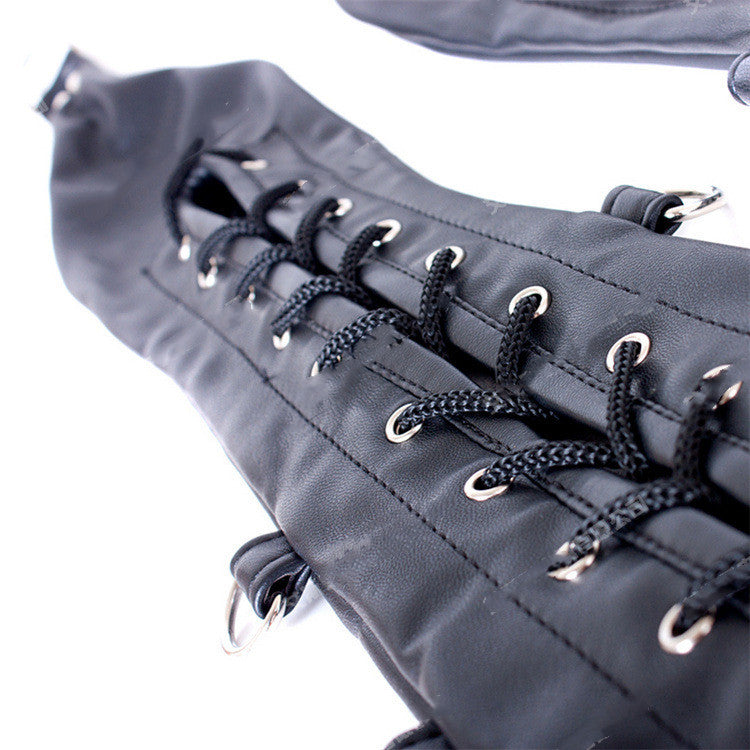 Black Lace Bondage Arm Binder | Tight Slave Restraints