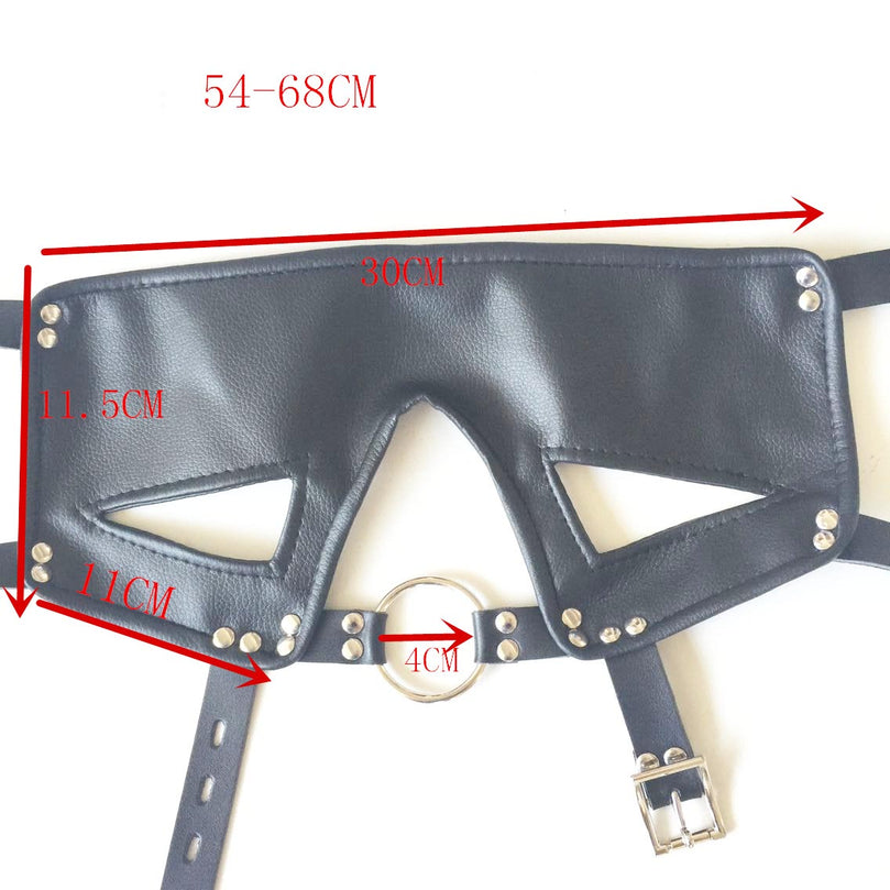 Leather Black Mask for Self Bondage