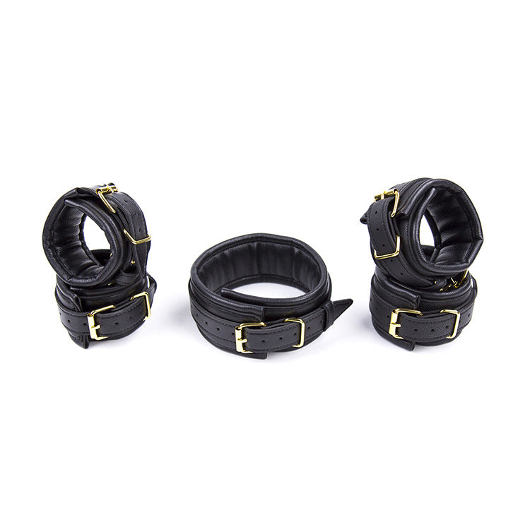 Puffed Leather Thick Handcuffs – Safe Self Bondage Tool