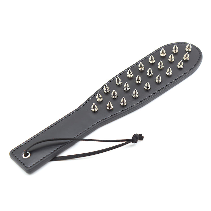 Spiked Leather BDSM Paddle – Self Bondage Spank Tool USA