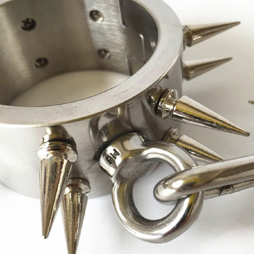 Stainless Steel Self Bondage Cuffs for Intense Stimulation