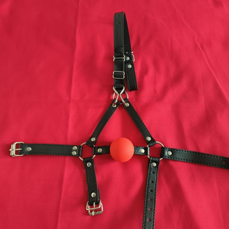 Harness Red Ball Gag ® Le Château Bdsm