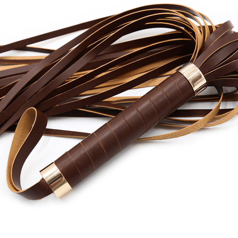 Premium Leather Bondage Whip | BDSM Toy for Torture Play