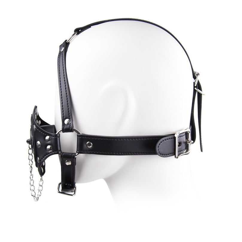 Self Bondage Toy - Gag Harness Plug