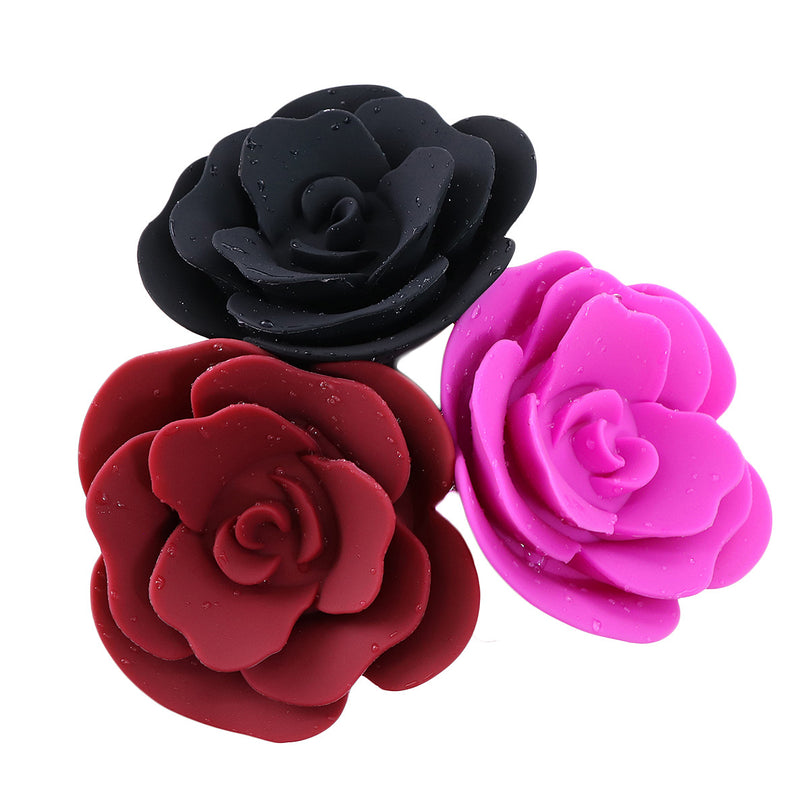 Elegant Rose Silicone Butt Plug