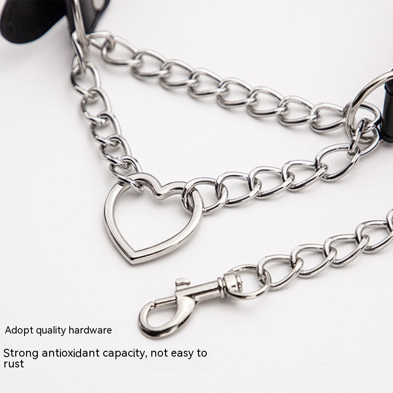 Leather Bondage Collar | BDSM Leash for Roleplay Fun