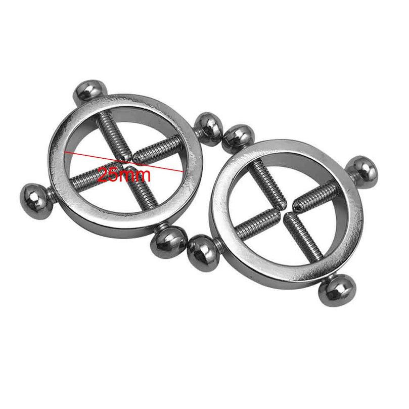 Magnetic Steel Nipple Clamps | Bondage BDSM Toy USA