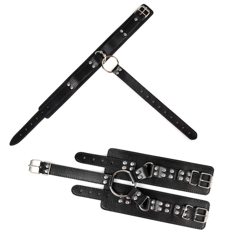 Leather Bondage Restraint | BDSM Neck & Hand Gear USA