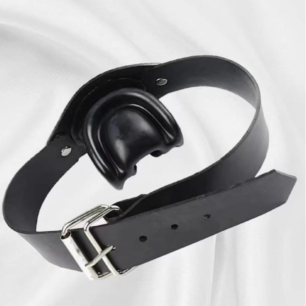 Latex Leather Gag for Self Bondage