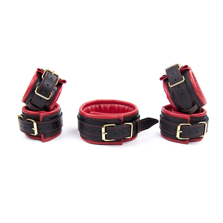 Puffed Leather Thick Handcuffs – Safe Self Bondage Tool