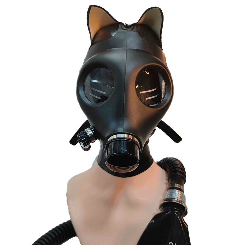 Latex Bondage Maske für Selbstfesselung