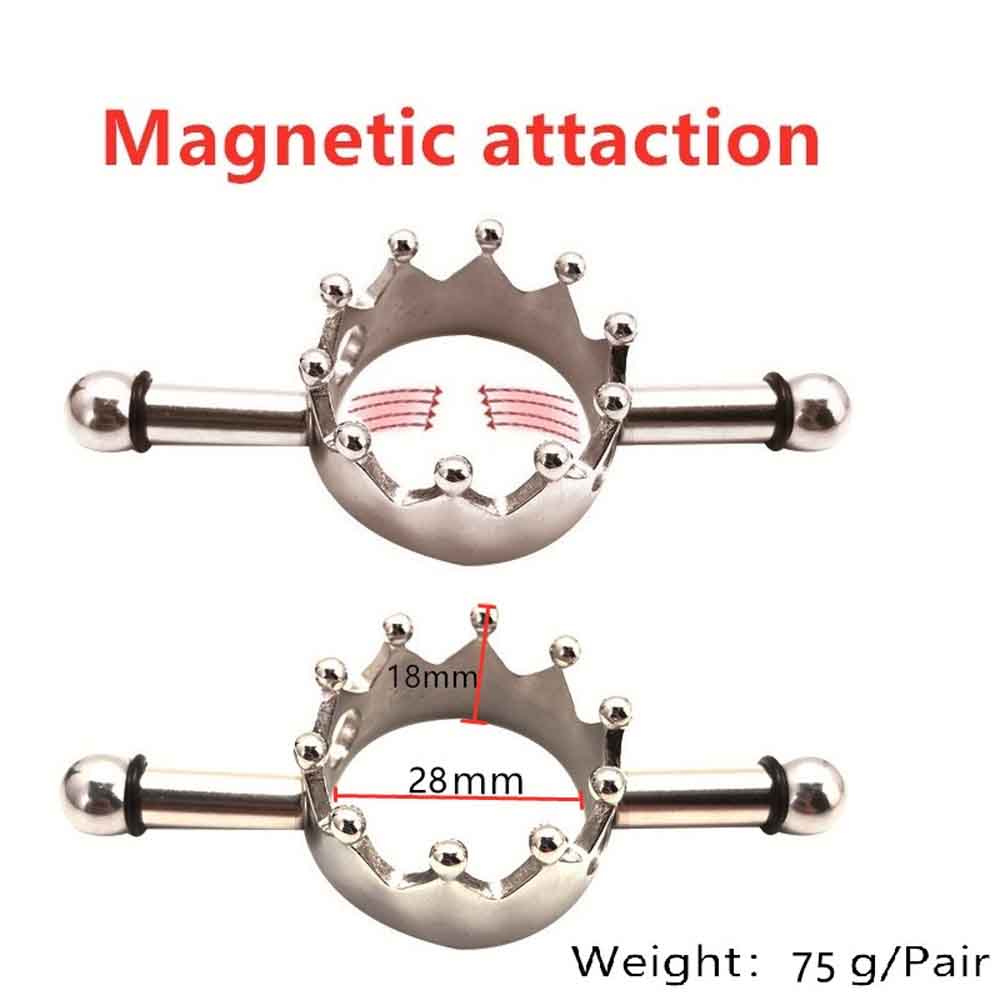 Magnetic Steel Nipple Clamps | Bondage BDSM Toy USA