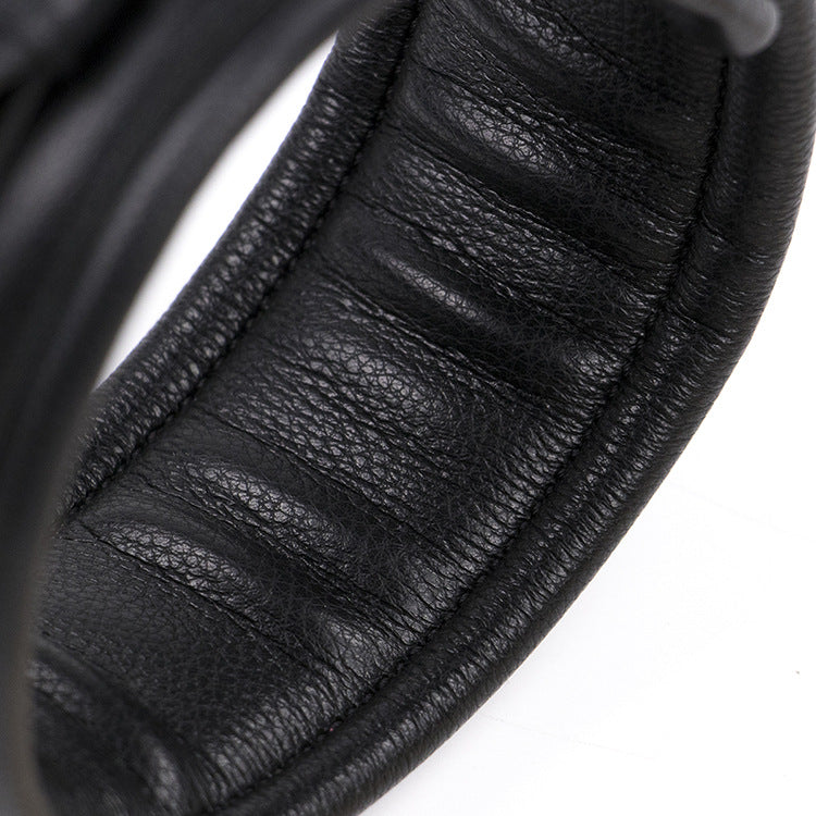 Puffed Leather Thick Handcuffs – Safe Self Bondage Tool