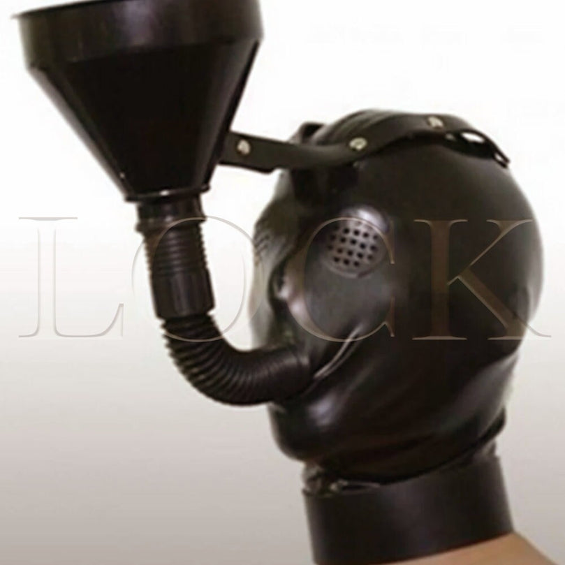 Latex Hood Pee Funnel – BDSM Bondage Gear