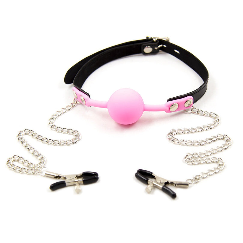 Bdsm Ball Gag Nipple Clamp ® Le Château Bdsm