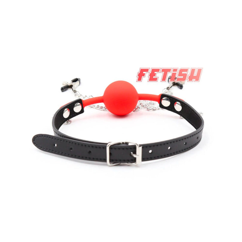 Bdsm Ball Gag Nipple Clamp ® Le Château Bdsm