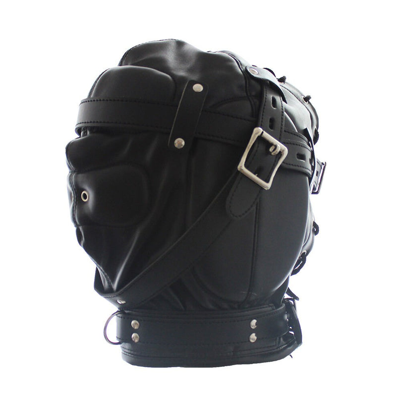 Leather Bondage Hood for Slaves