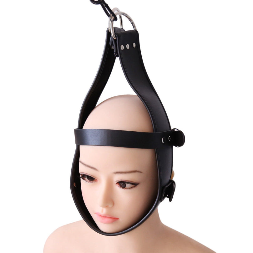 Head suspension harness thick leather ® Le Château Bdsm