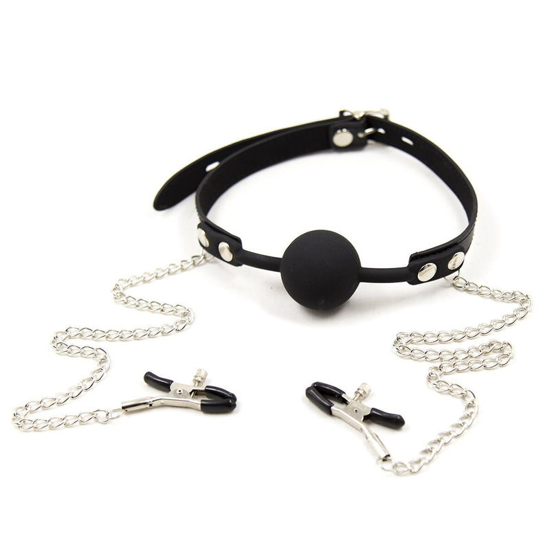 Bdsm Ball Gag Nipple Clamp ® Le Château Bdsm