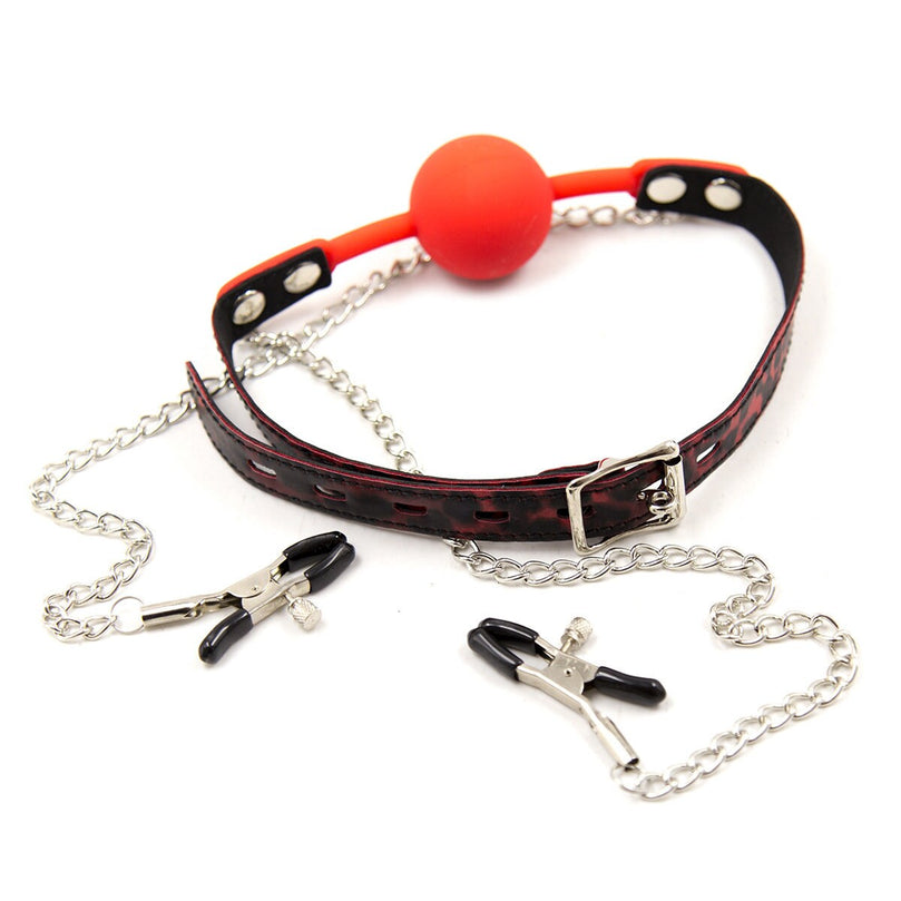 Bdsm Ball Gag Nipple Clamp ® Le Château Bdsm
