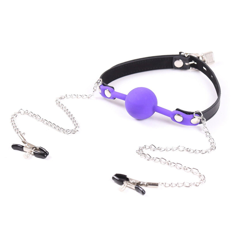 Bdsm Ball Gag Nipple Clamp ® Le Château Bdsm