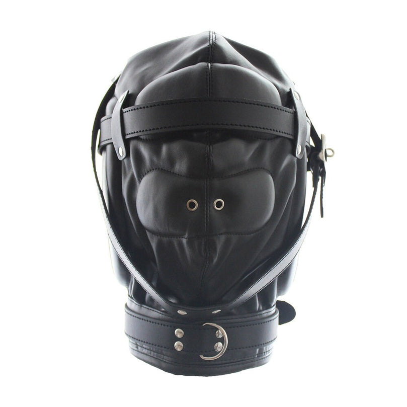 Leather Bondage Hood for Slaves