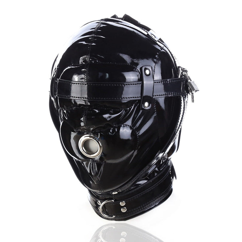 Black/Pink Laether Thick Hood ® Le Château Bdsm