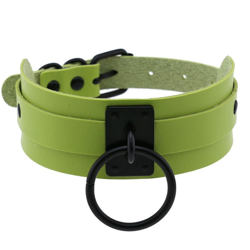 Leather Ring Collar ® Le Château Bdsm