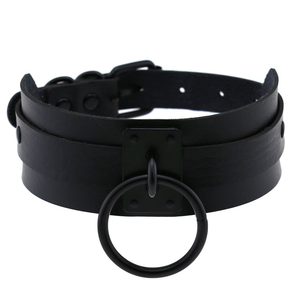 Leather Ring Collar