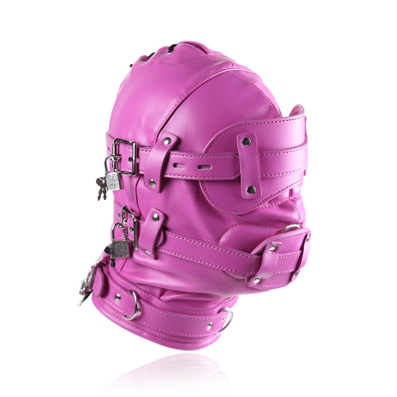 Ultrarestrictive Bdsm Leather Hood ® Le Château Bdsm