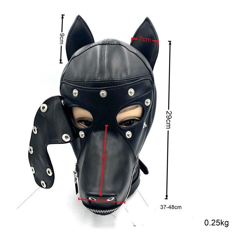 Leather Petplay Dog Hood ® Le Château Bdsm