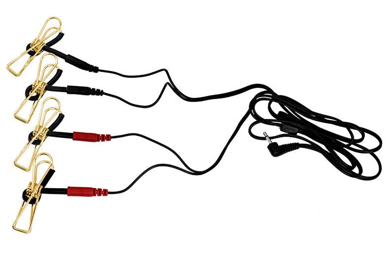 Golden Electric Shock Nipple Clamp | BDSM Bondage Toy