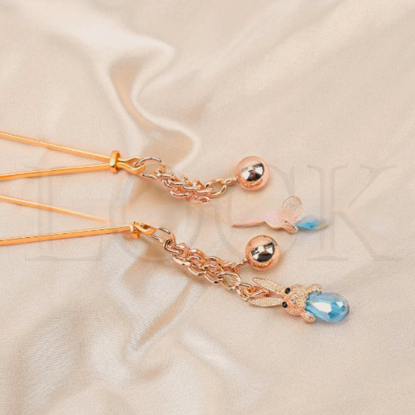 Luxurious Rabbit Nipple Clamp for Bondage & Self Pleasure