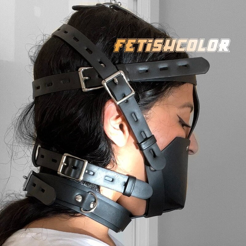 Black Leather Head Harness ® Le Château Bdsm