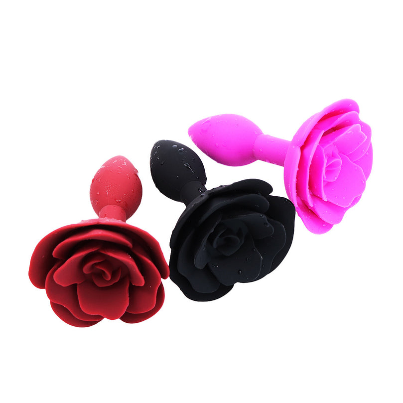 Elegant Rose Silicone Butt Plug
