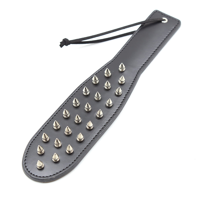 Spiked Leather BDSM Paddle – Self Bondage Spank Tool USA