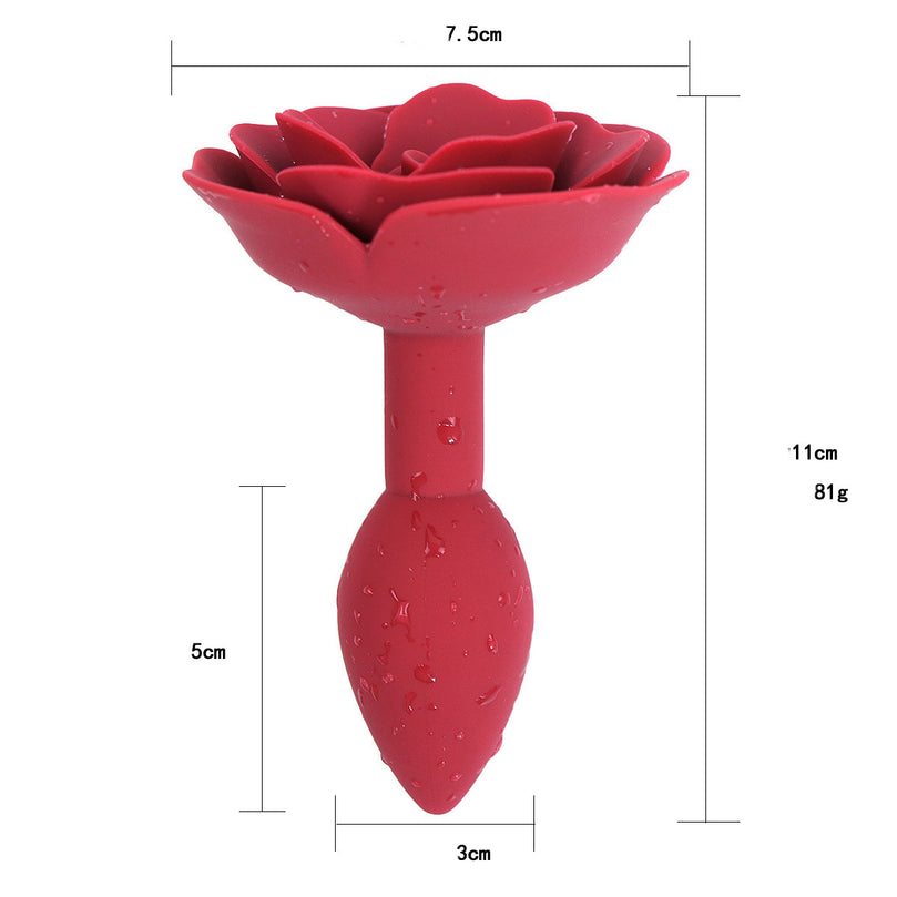 Elegant Rose Silicone Butt Plug