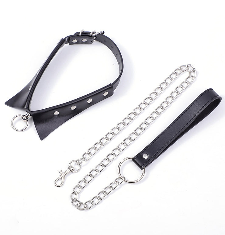 Leather Bondage Collar | BDSM Leash for Roleplay Fun