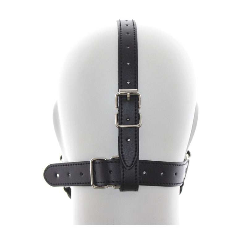 Silicone Head Gag - Leather Harness