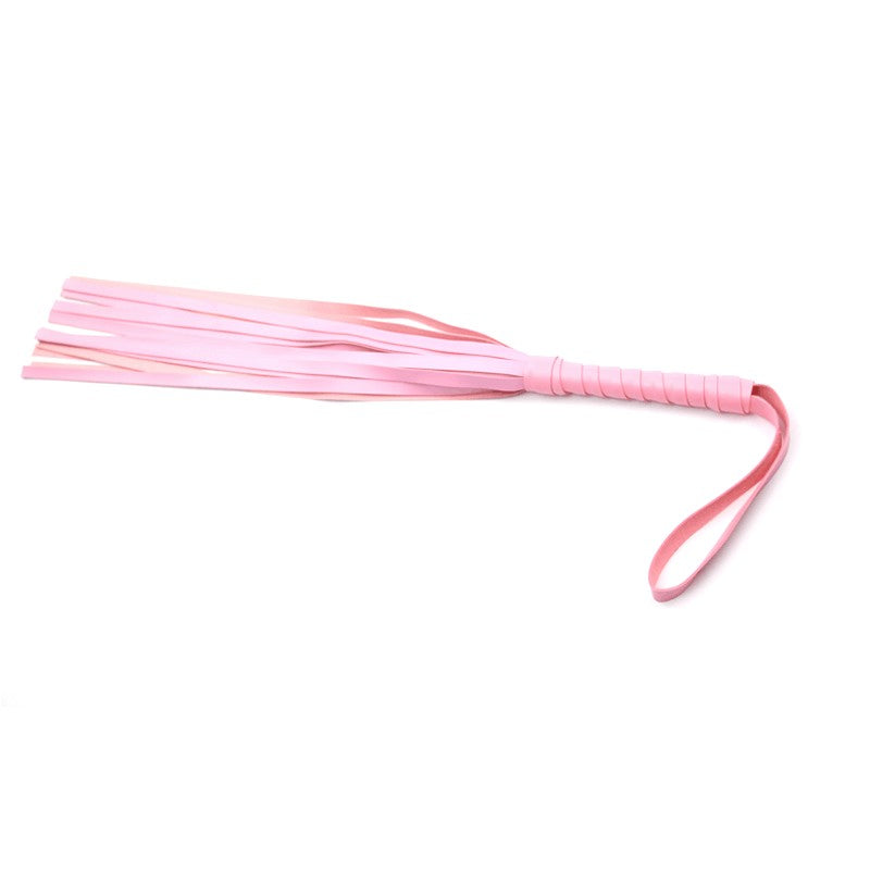Luxury BDSM Leather Whip – Red & Black Small Toy