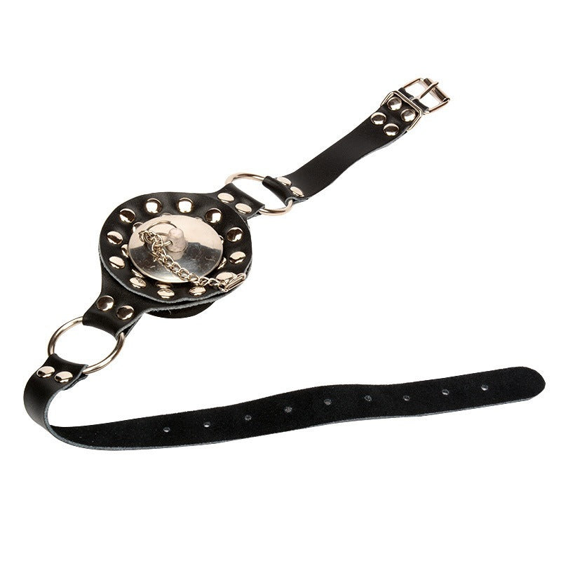 Stainless Steel Gag with Leather