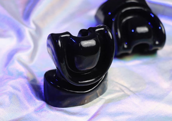 Latex Leather Gag for Self Bondage
