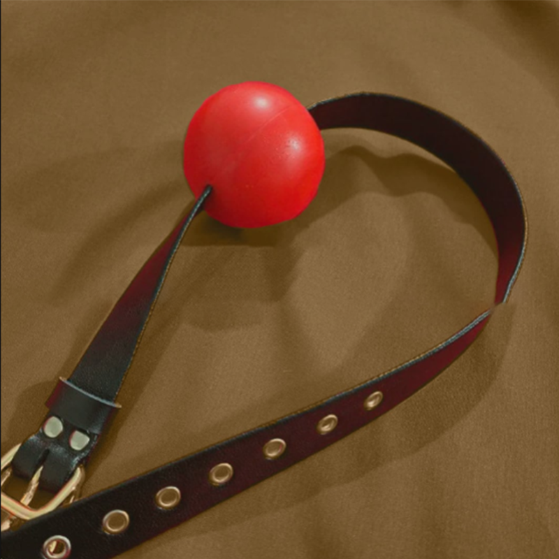 Red Ball Gag 5cm – Soft Silicone BDSM Gag for Bondage Play