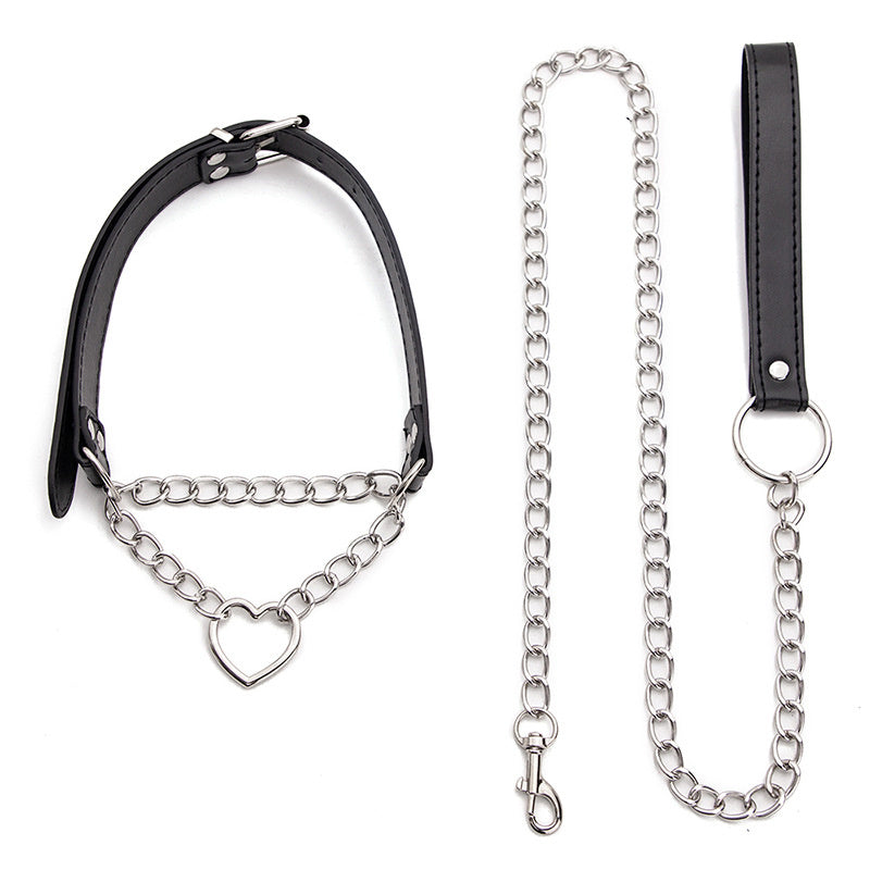 Leather Bondage Collar | BDSM Leash for Roleplay Fun